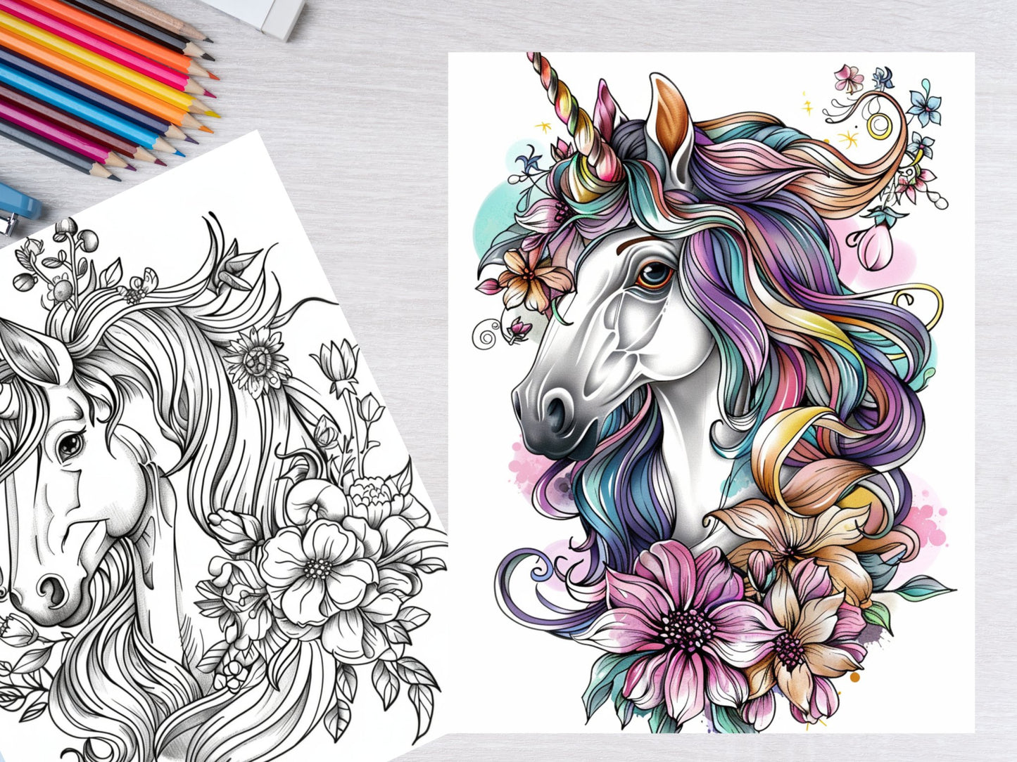 25 Flower Unicorn Coloring Pages - My Coloring Zone