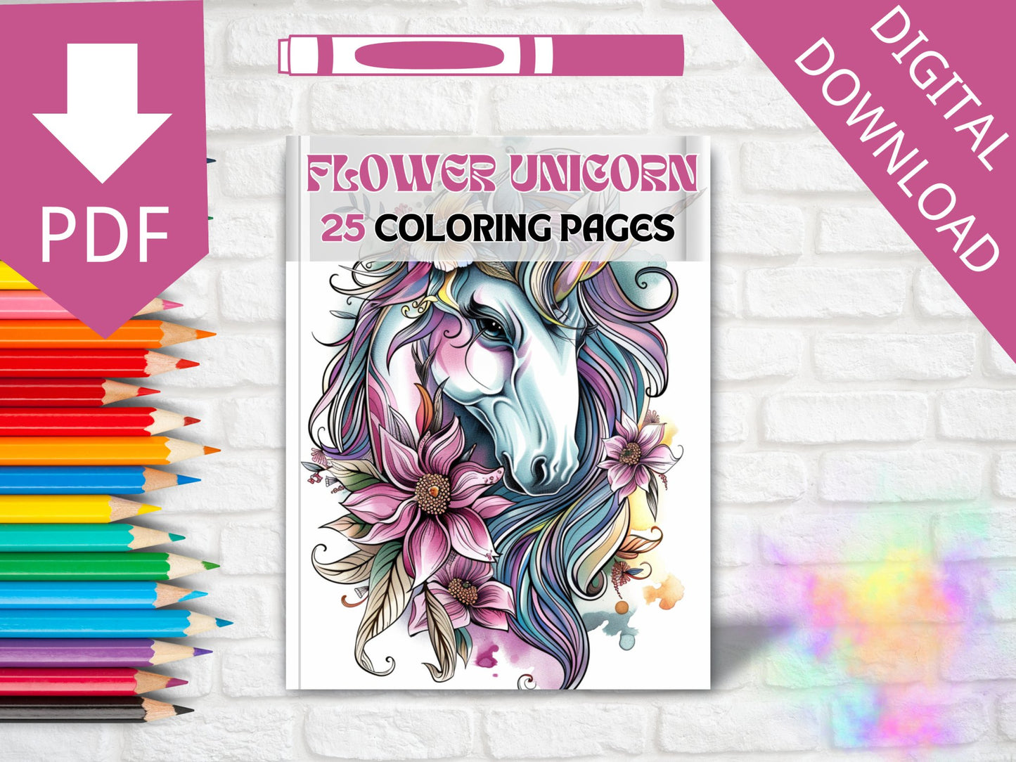 25 Flower Unicorn Coloring Pages - My Coloring Zone