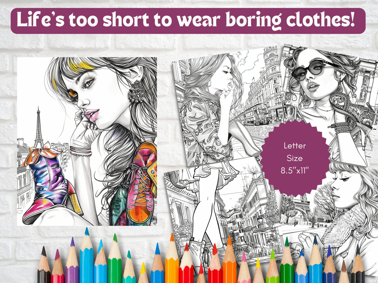 30 Girl Fashion Coloring Sheets - My Coloring Zone
