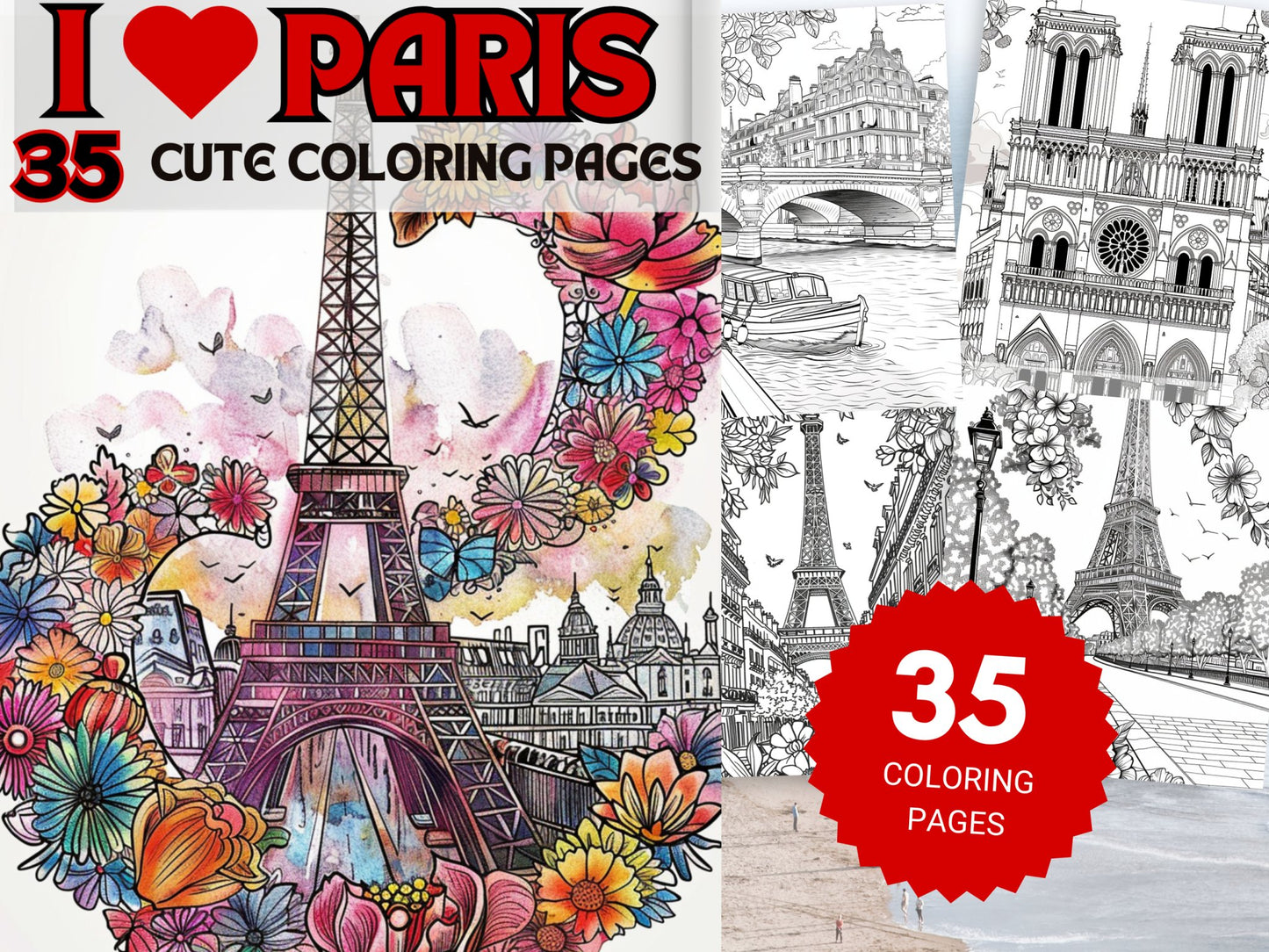 35 Unique Paris Coloring Pages - My Coloring Zone