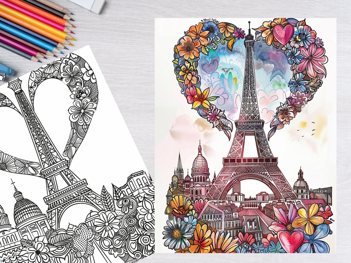 35 Unique Paris Coloring Pages - My Coloring Zone