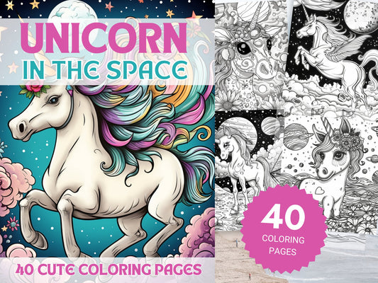 40 Adorable Unicorn in The Space Coloring Pages - My Coloring Zone
