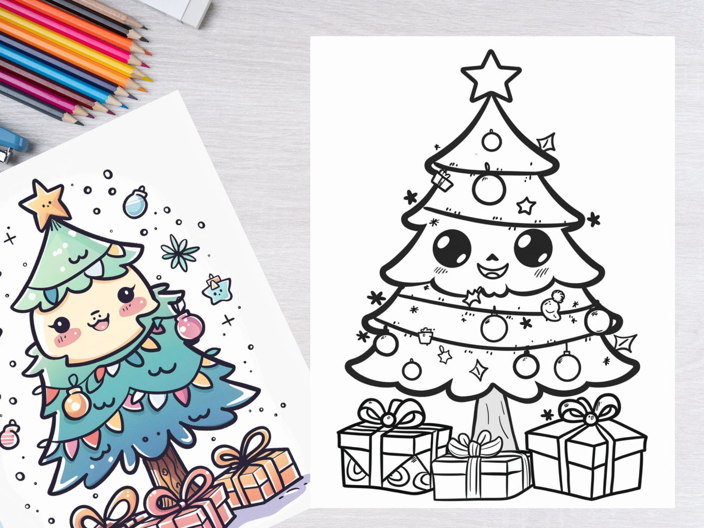 45 Cute Christmas Coloring Pages - My Coloring Zone