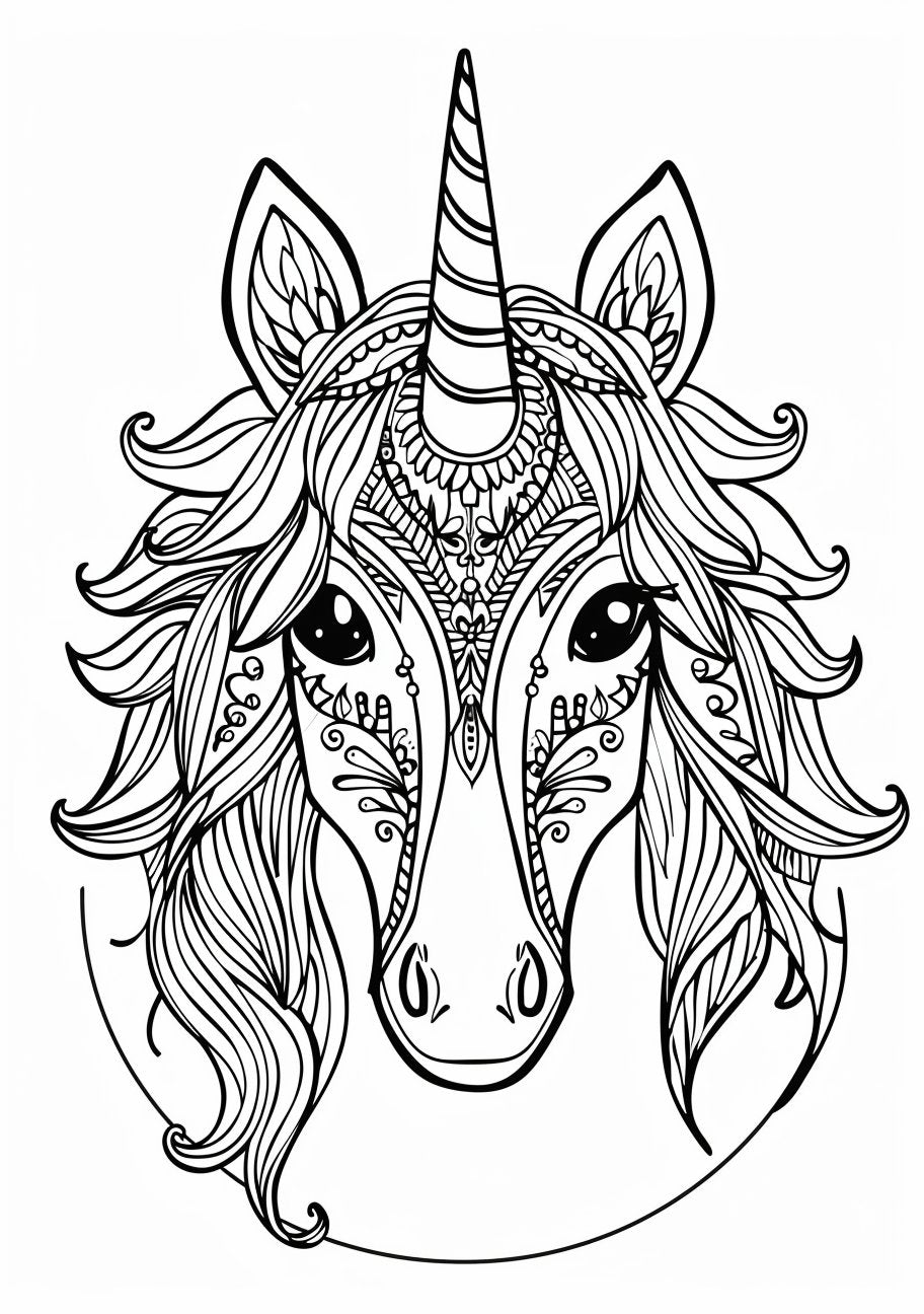 50 Cute Mandala Unicorn Coloring Pages - My Coloring Zone
