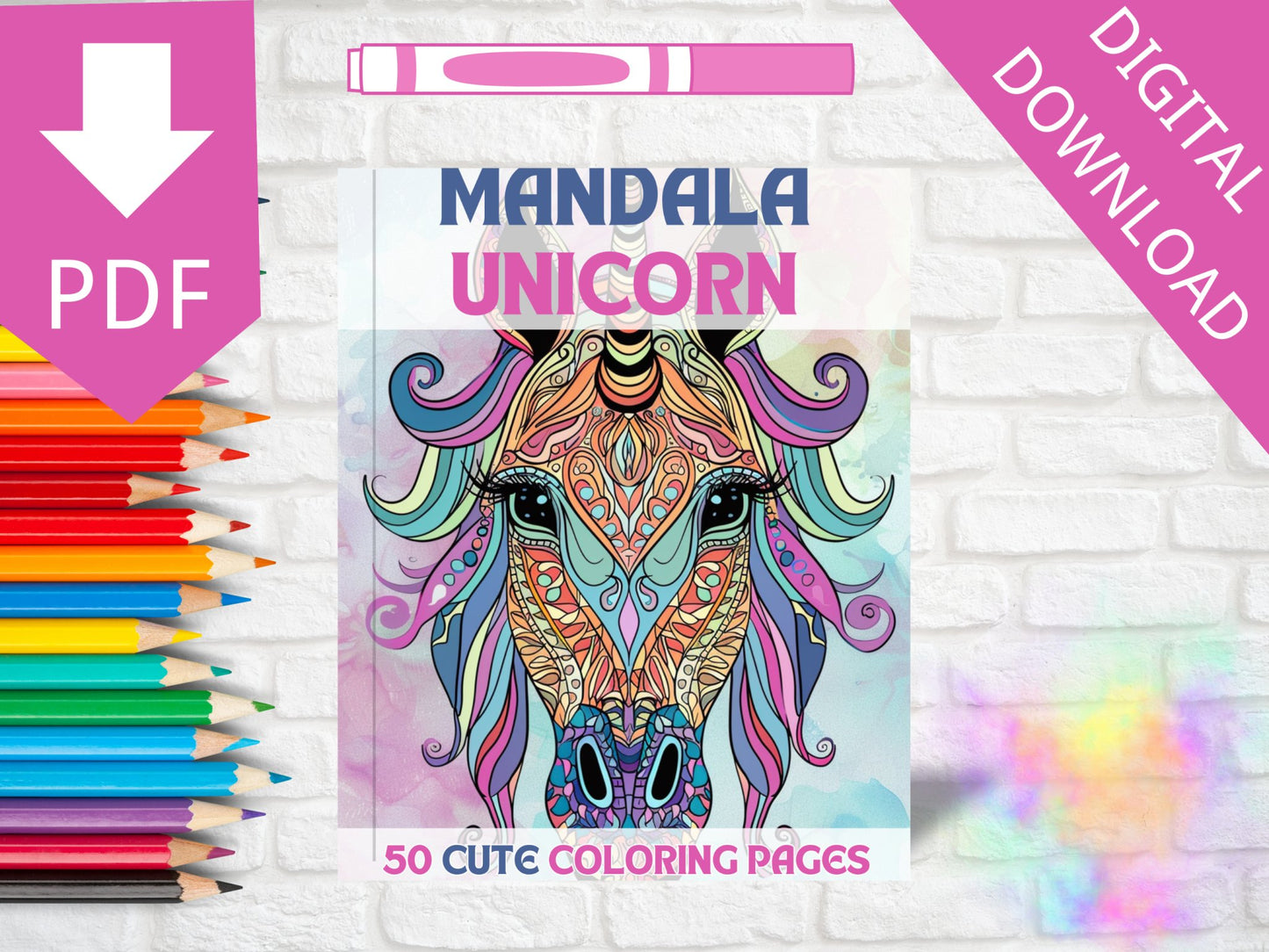 50 Cute Mandala Unicorn Coloring Pages - My Coloring Zone