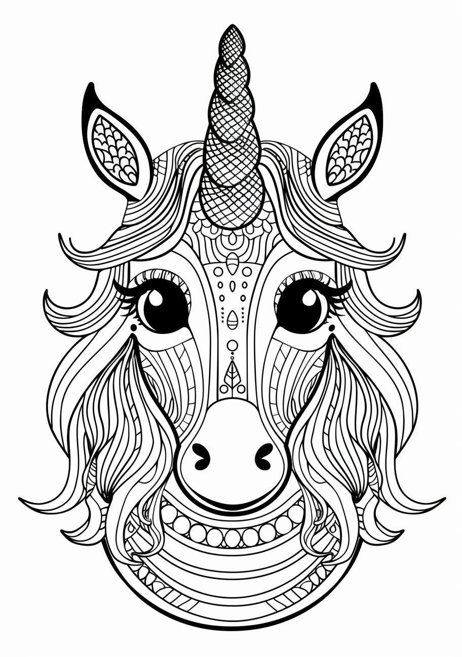 50 Cute Mandala Unicorn Coloring Pages - My Coloring Zone