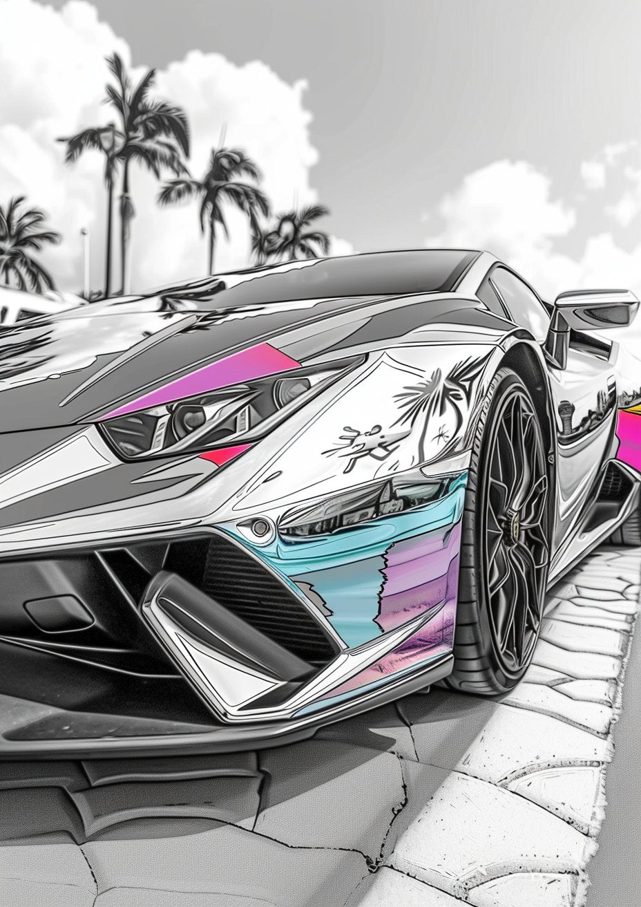 50 PREMIUM Lamborghini Coloring Pages - My Coloring Zone