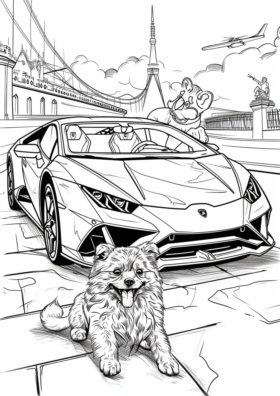 50 PREMIUM Lamborghini Coloring Pages - My Coloring Zone