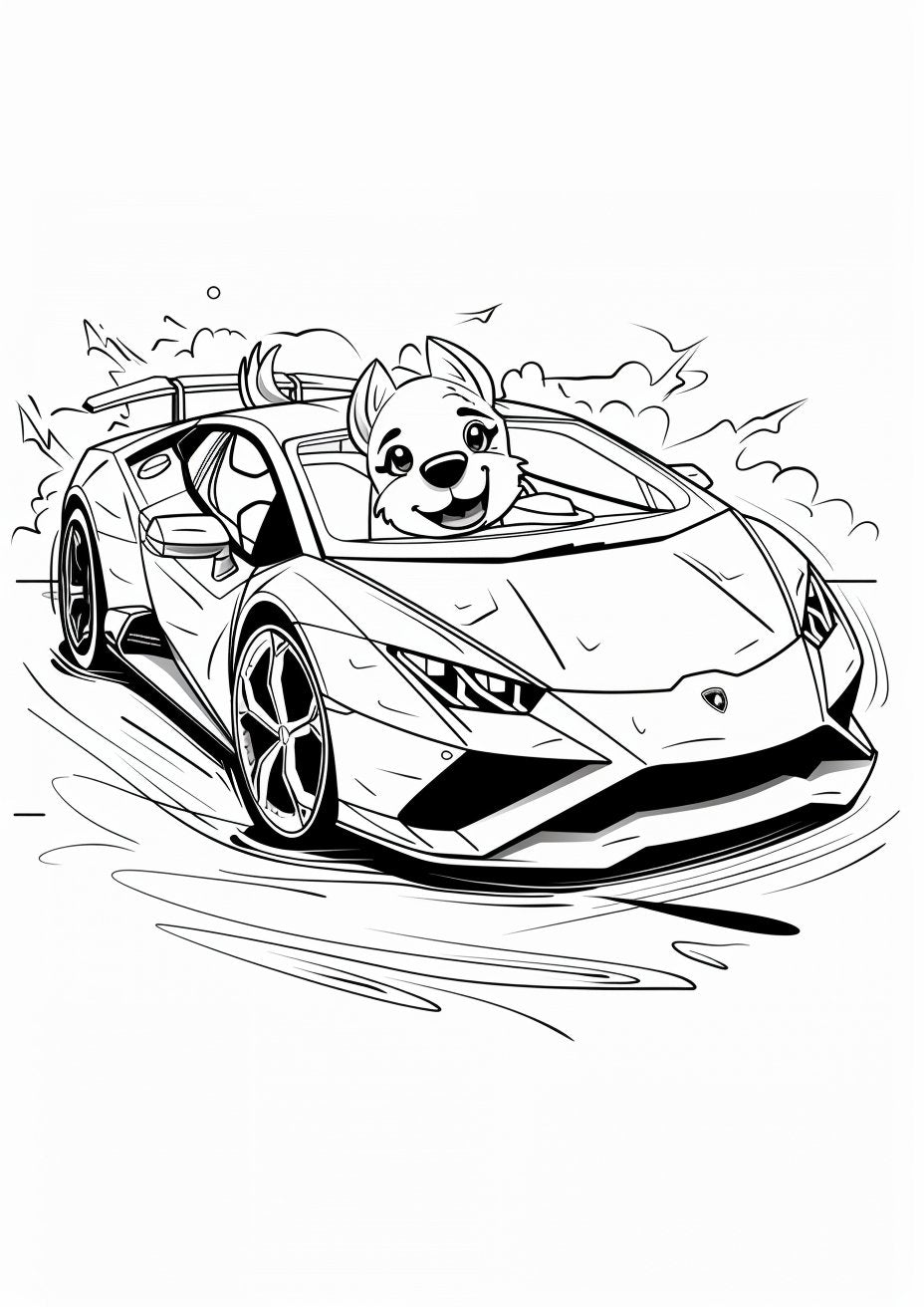50 PREMIUM Lamborghini Coloring Pages - My Coloring Zone
