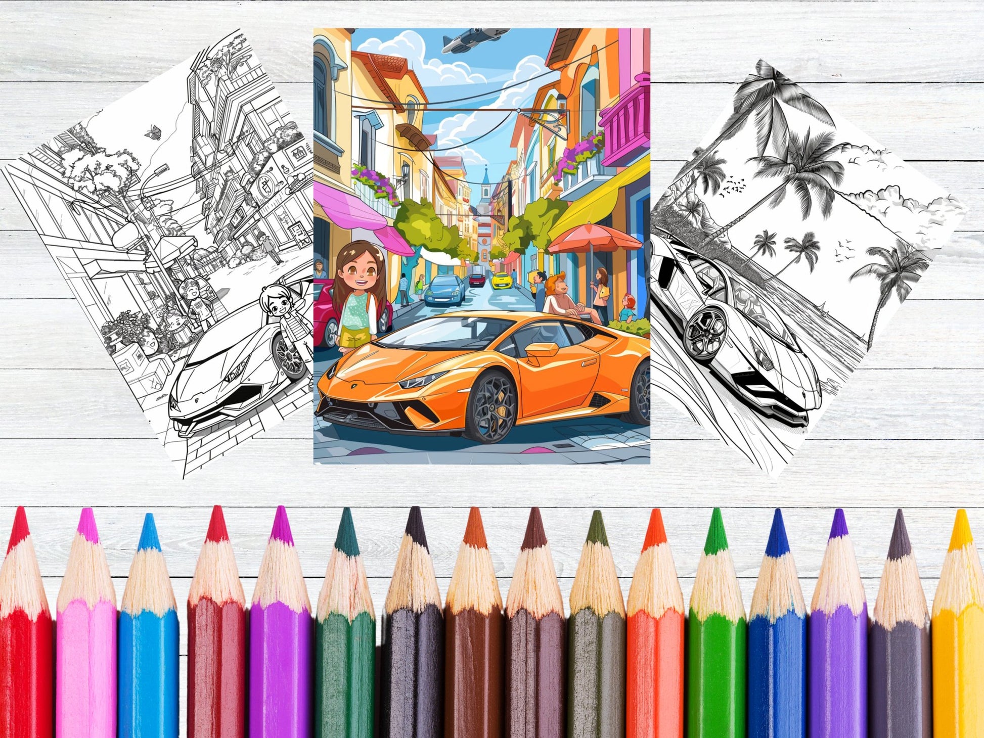 50 PREMIUM Lamborghini Coloring Pages - My Coloring Zone