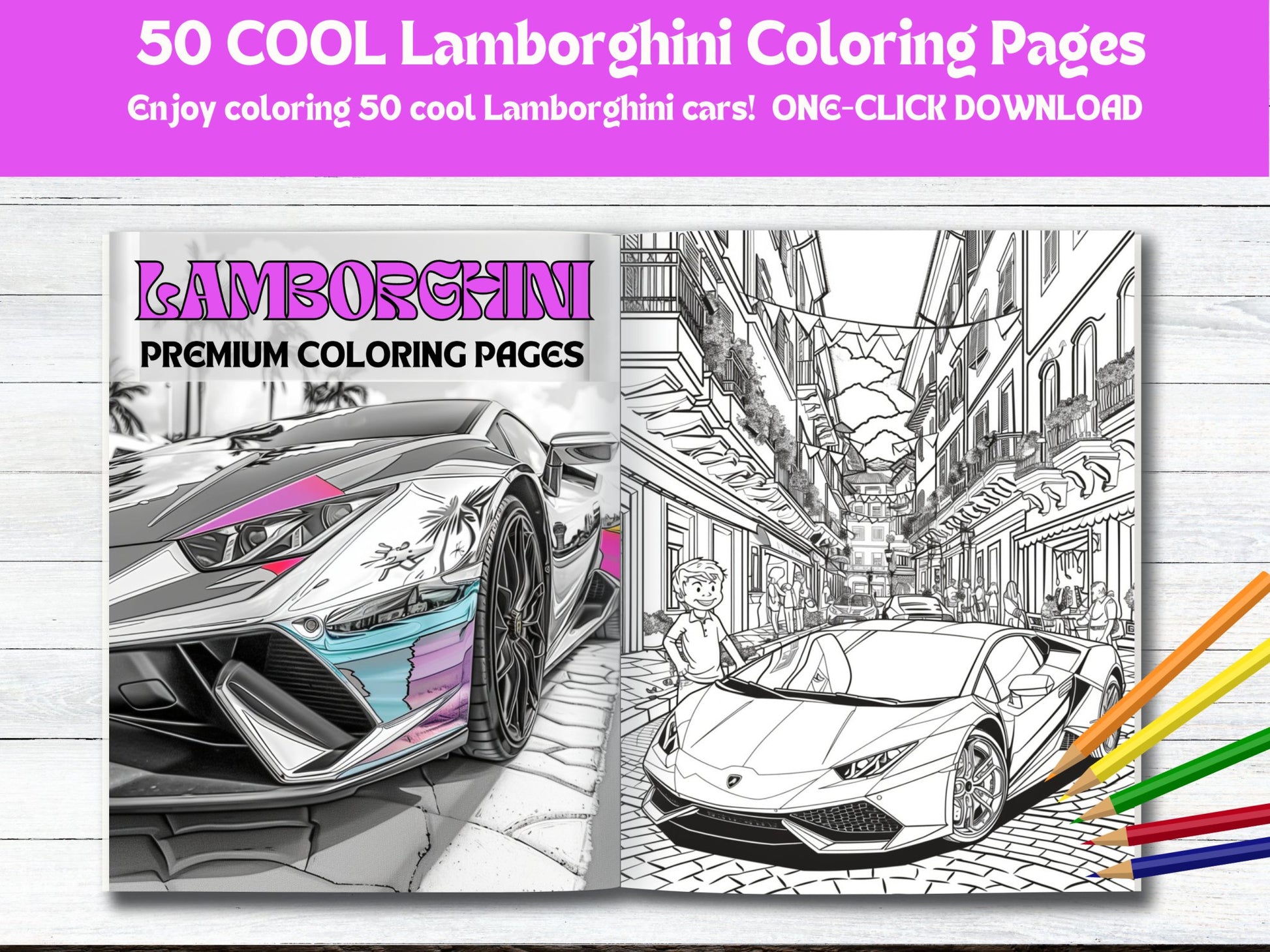 50 PREMIUM Lamborghini Coloring Pages - My Coloring Zone