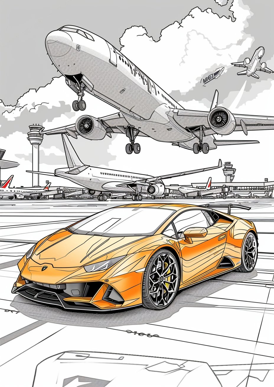 50 PREMIUM Lamborghini Coloring Pages - My Coloring Zone