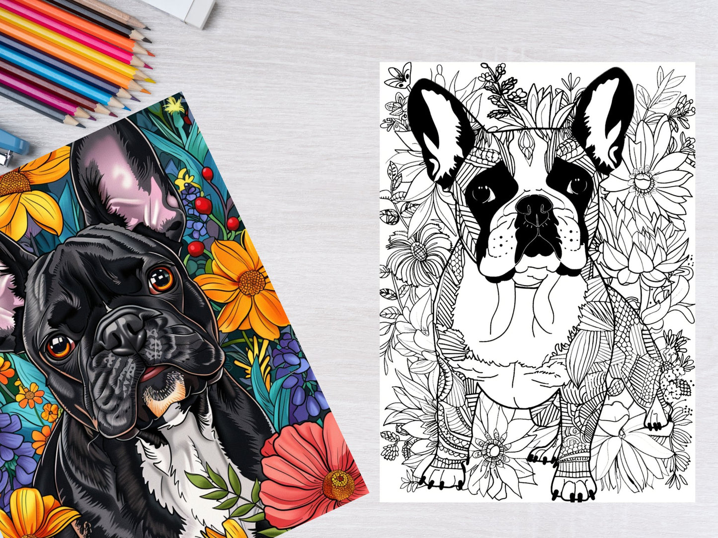 20 Cute French Bulldog Coloring Pages - My Coloring Zone