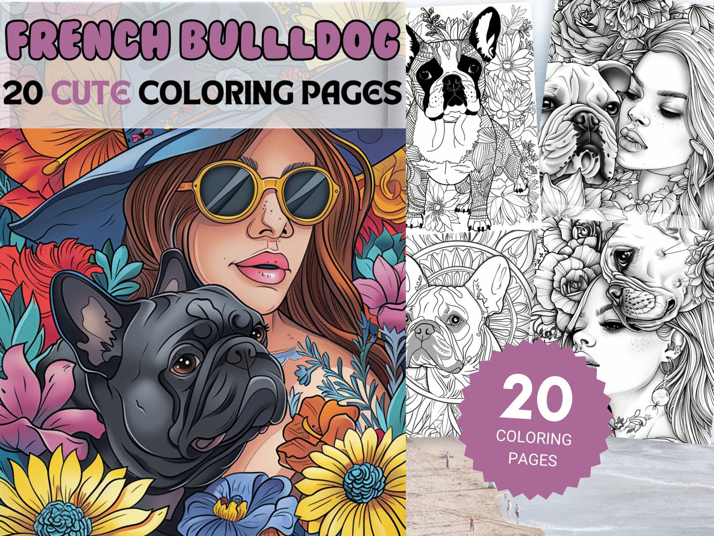 20 Cute French Bulldog Coloring Pages - My Coloring Zone