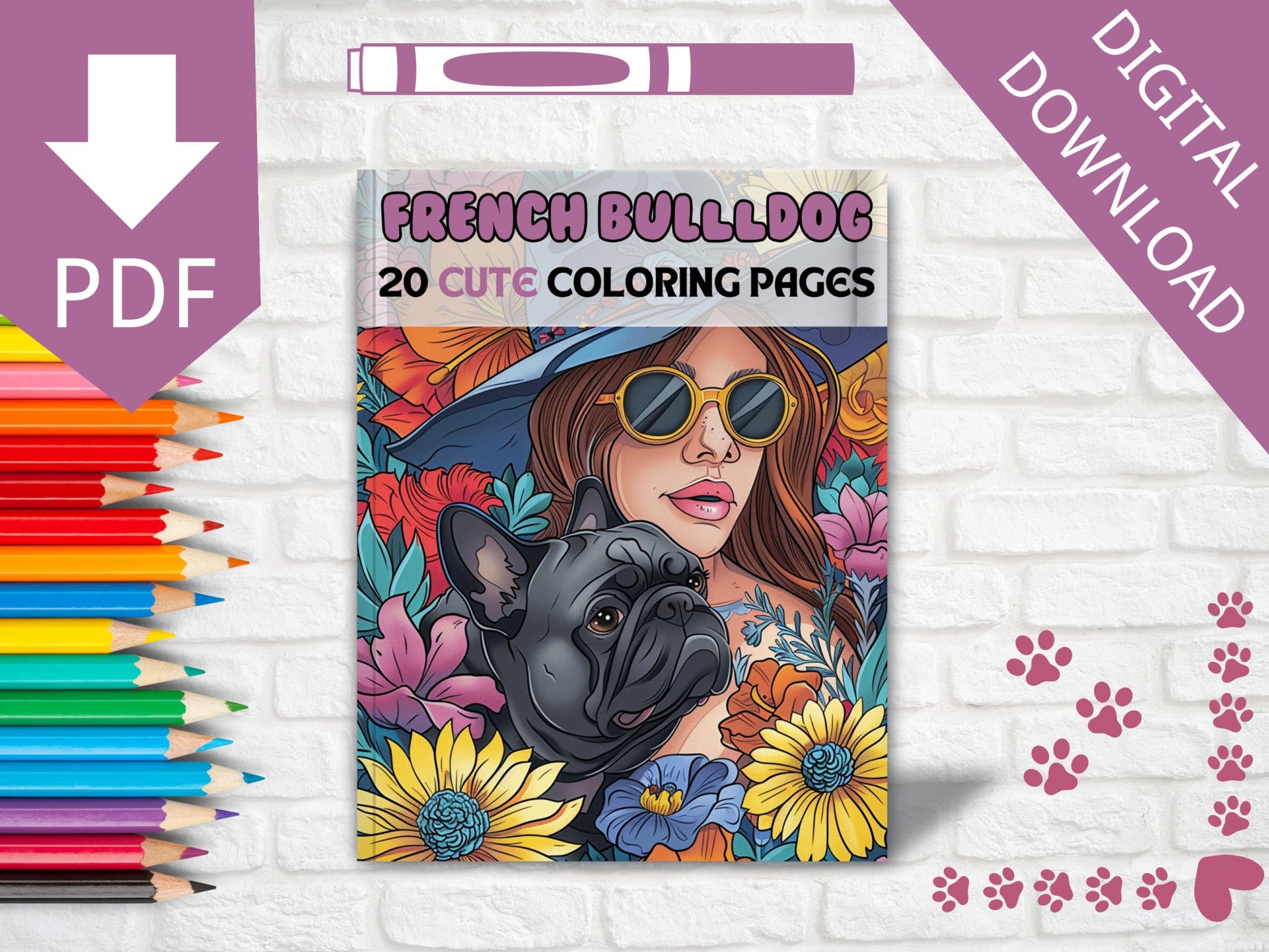 20 Cute French Bulldog Coloring Pages - My Coloring Zone