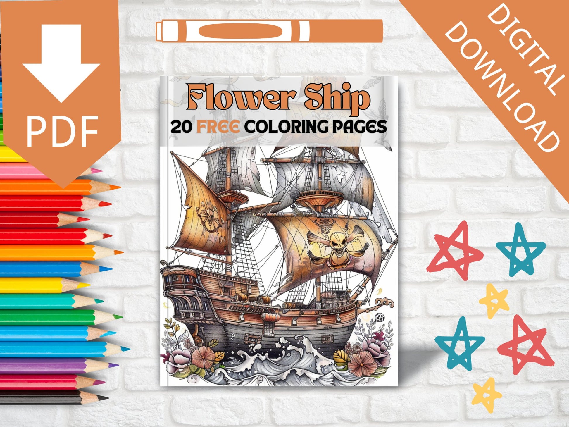 20 Free Flowers Ship Coloring Pages - My Coloring Zone