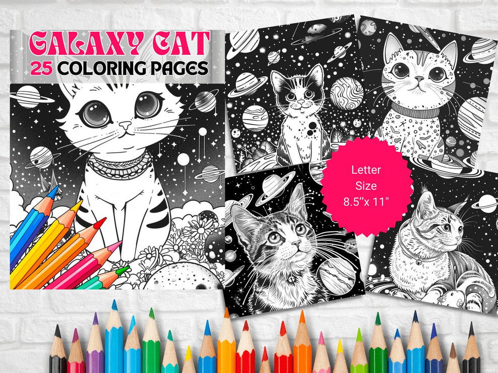 25 Cute Galaxy Cat Coloring Sheets – My Coloring Zone