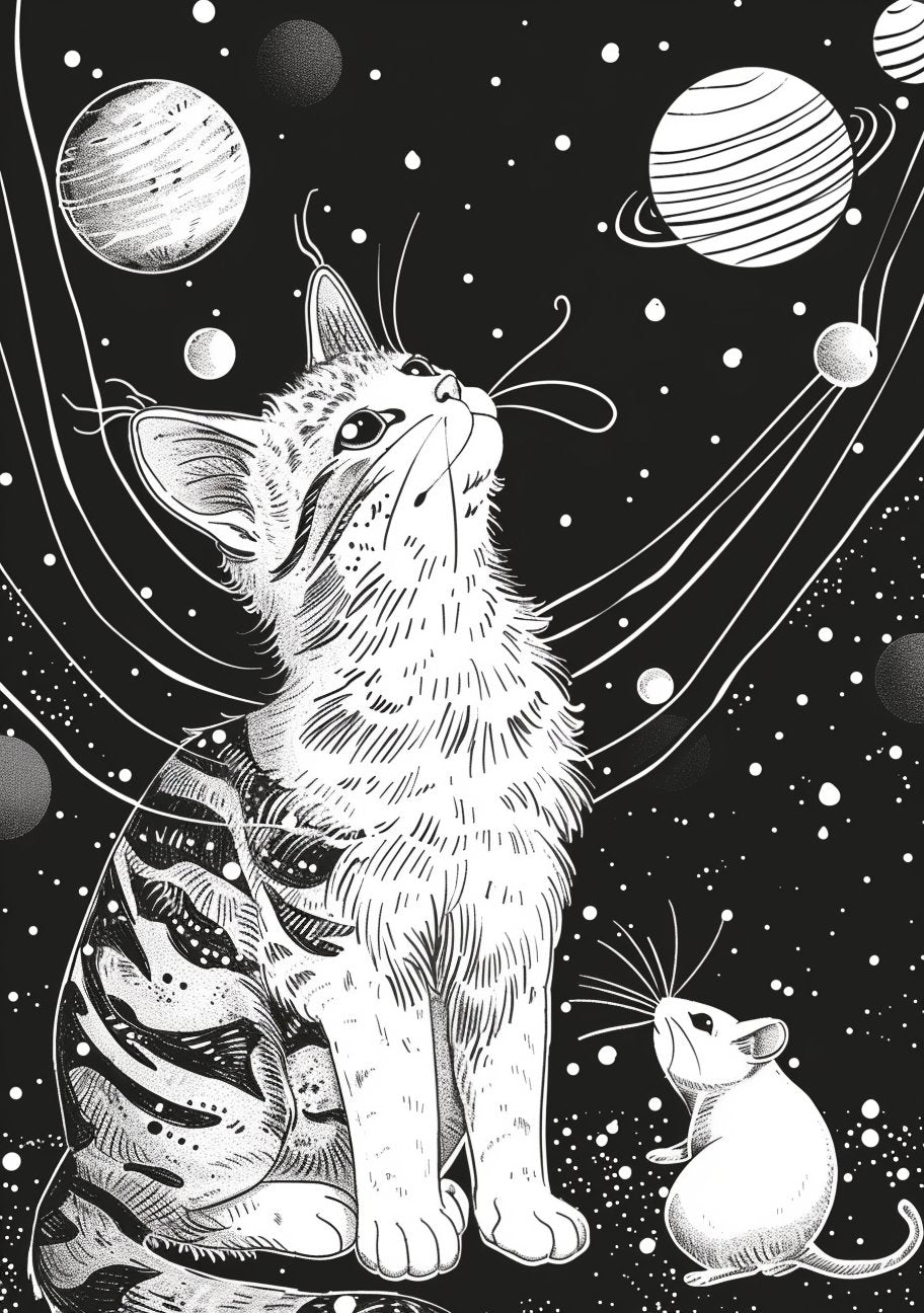 25 Cute Galaxy Cat Coloring Sheets - My Coloring Zone