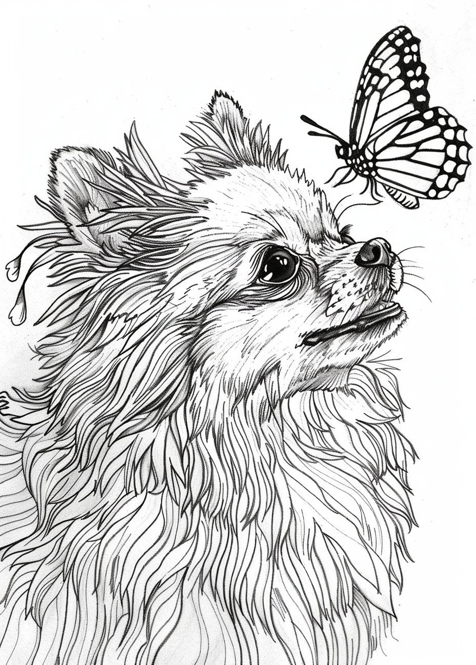 25 Cute Pomeranian Dogs Coloring Pages - My Coloring Zone