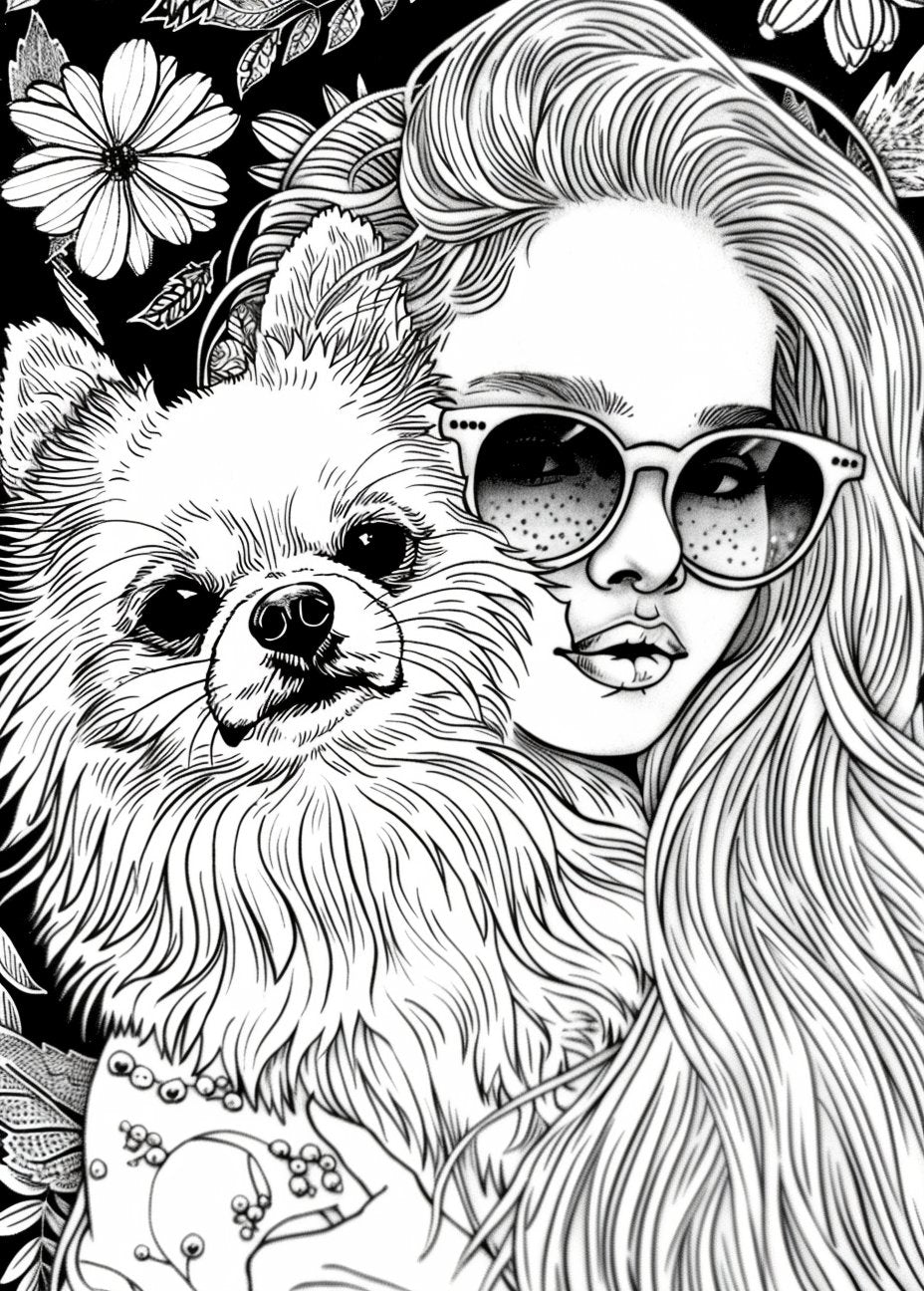 25 Cute Pomeranian Dogs Coloring Pages - My Coloring Zone