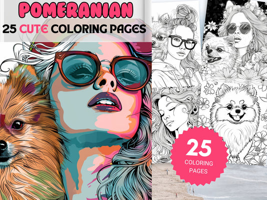 25 Cute Pomeranian Dogs Coloring Pages - My Coloring Zone