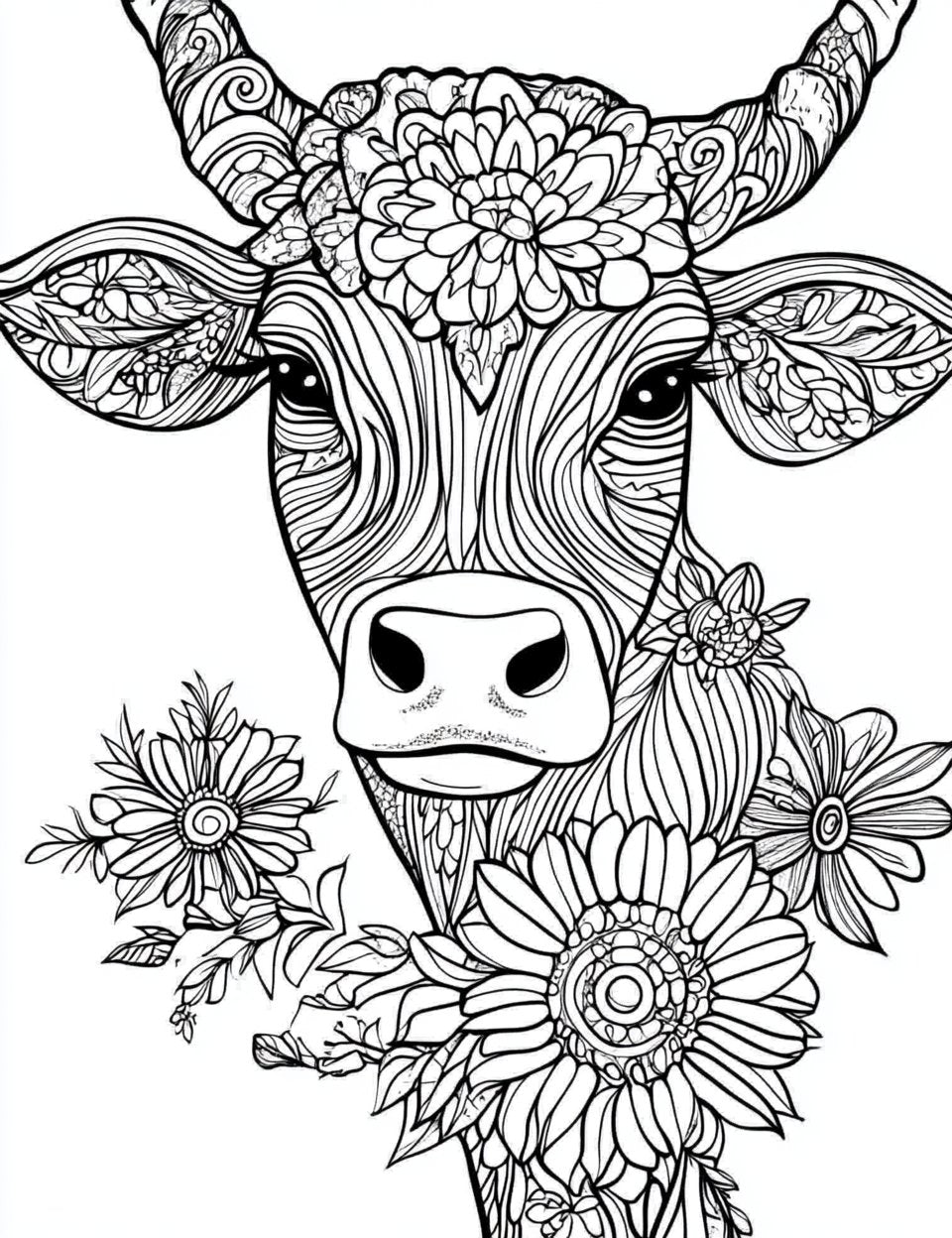 30 Adorable Cow Coloring Pages - My Coloring Zone