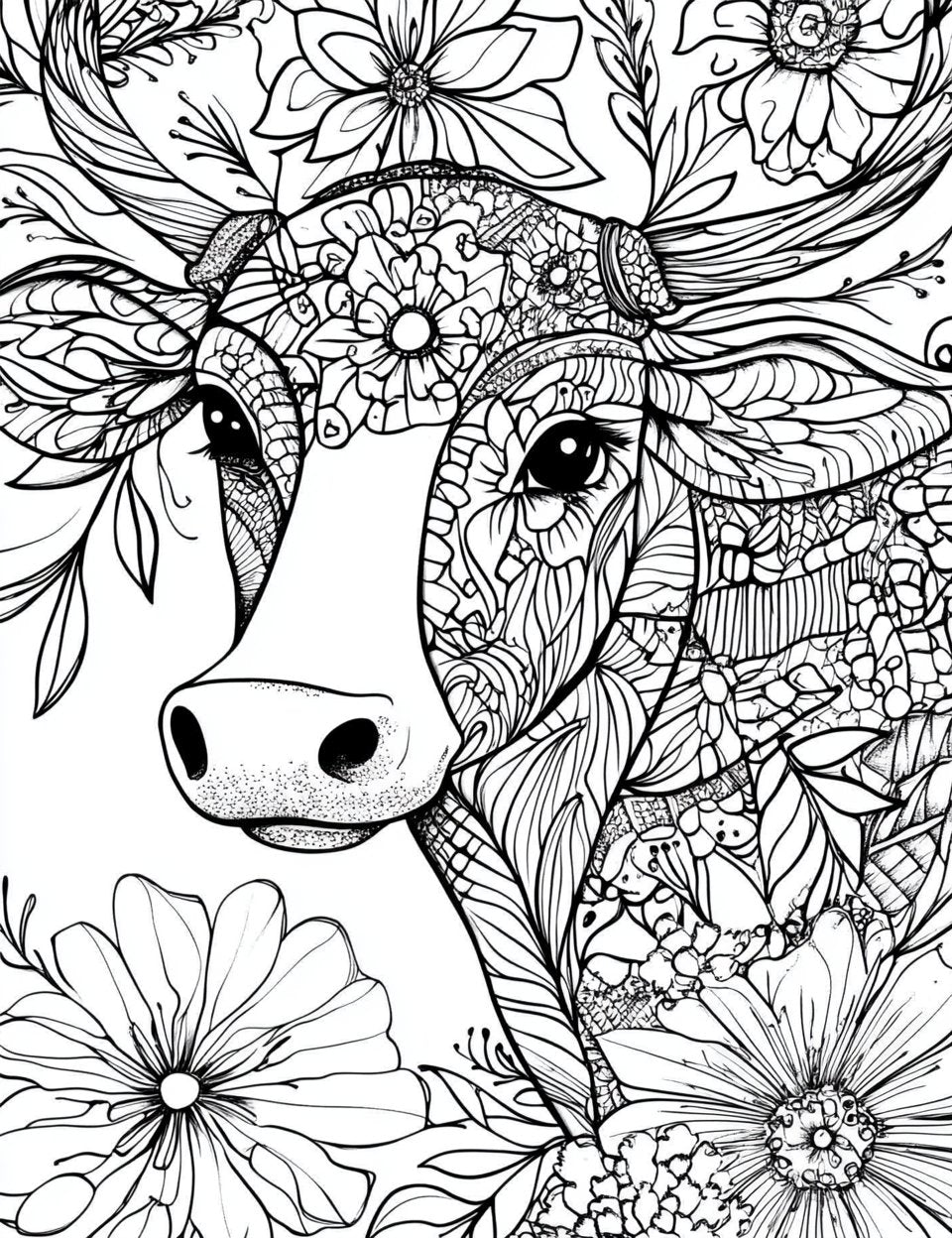 30 Adorable Cow Coloring Pages - My Coloring Zone