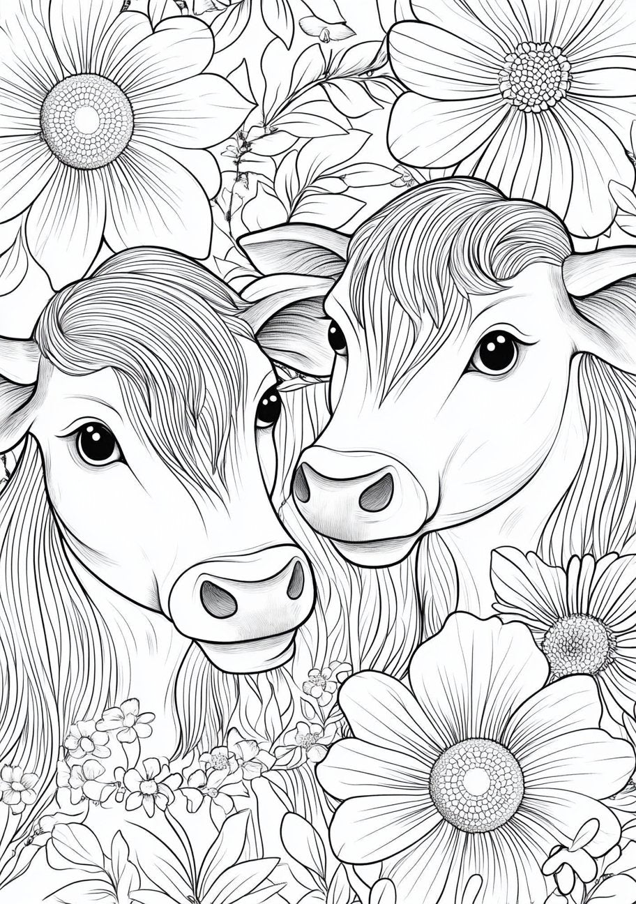 30 Adorable Cow Coloring Pages - My Coloring Zone