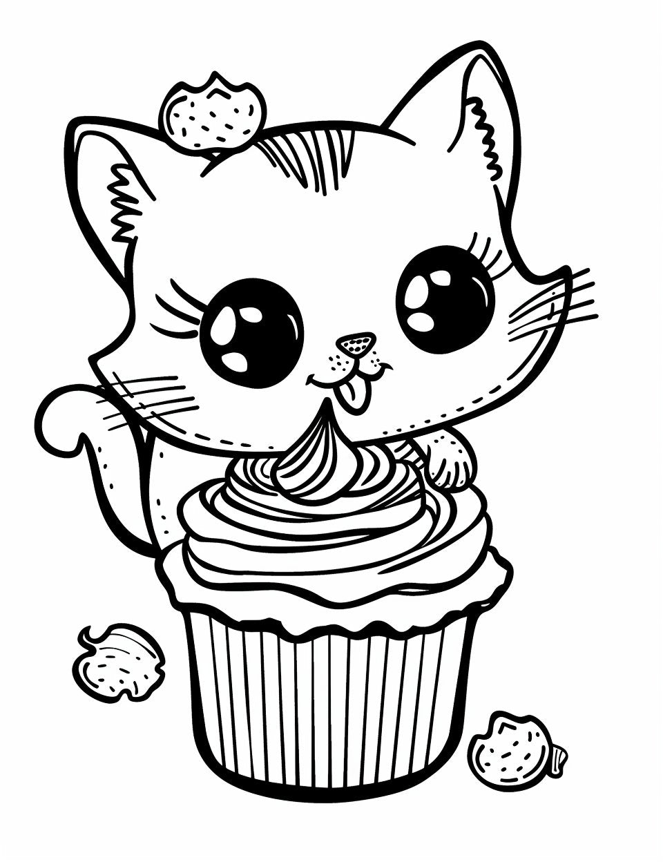 30 Cute Cat Coloring Pages - My Coloring Zone