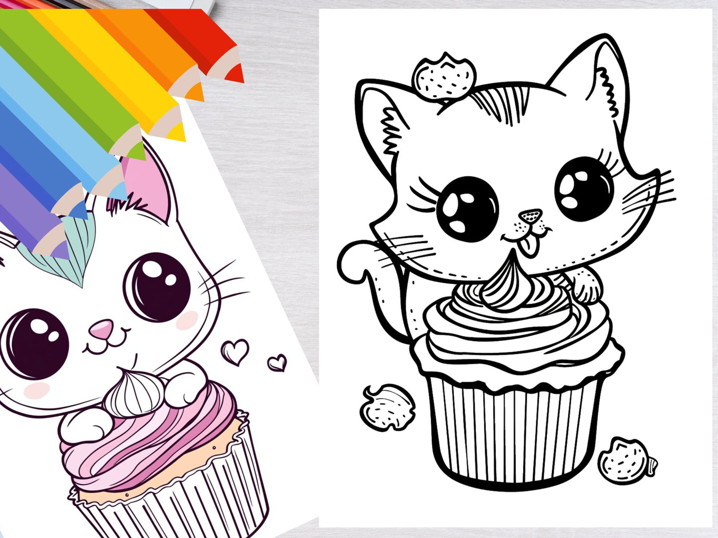 30 Cute Cat Coloring Pages - My Coloring Zone