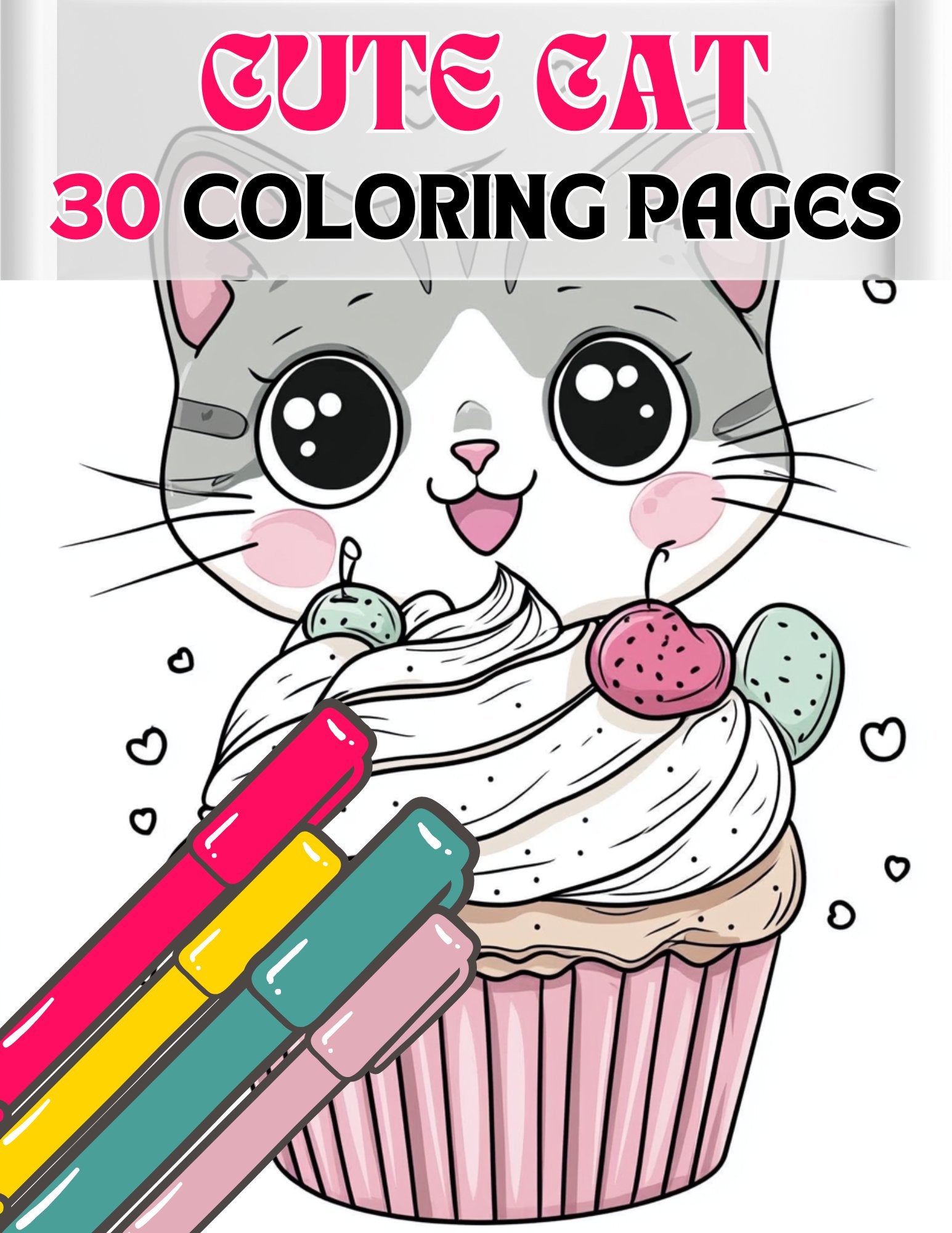 30 Cute Cat Coloring Pages - My Coloring Zone