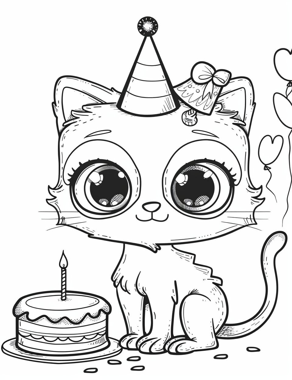 30 Cute Cat Coloring Pages - My Coloring Zone