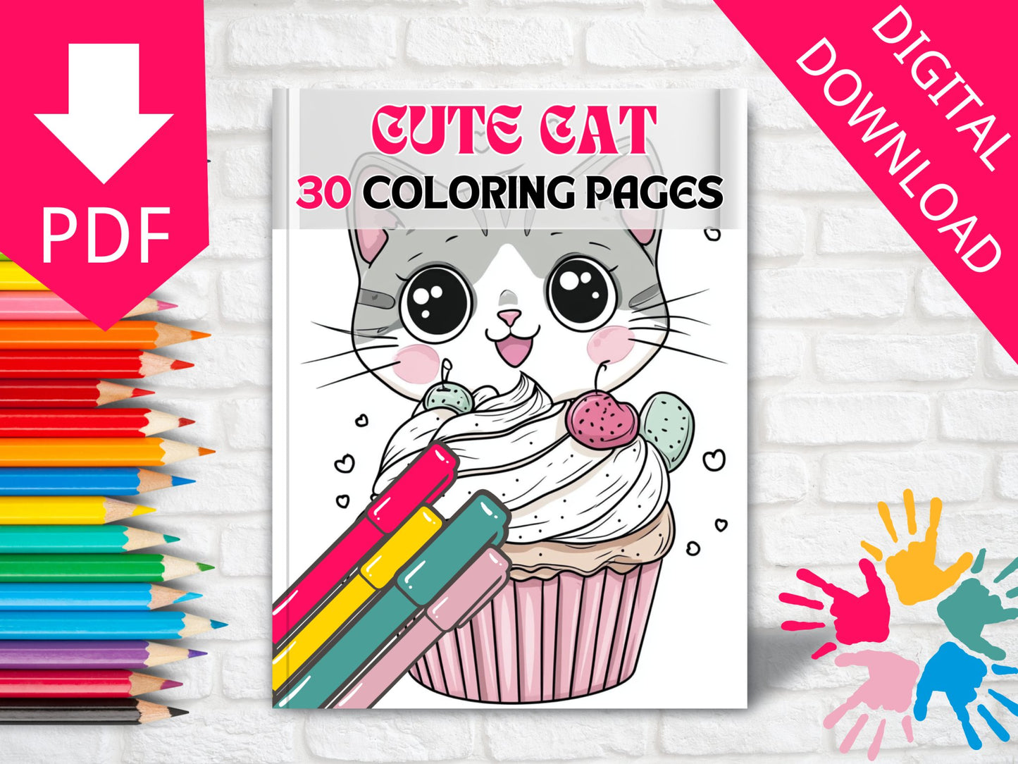 30 Cute Cat Coloring Pages - My Coloring Zone