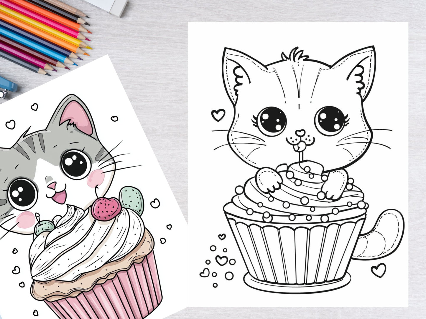 30 Cute Cat Coloring Pages - My Coloring Zone