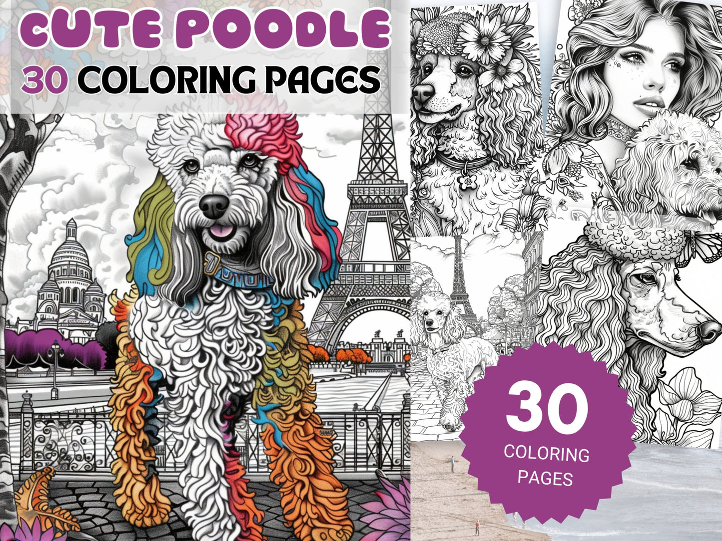 30 Cute Poodle Coloring Pages - My Coloring Zone