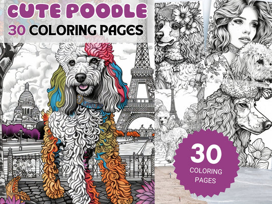 30 Cute Poodle Coloring Pages - My Coloring Zone