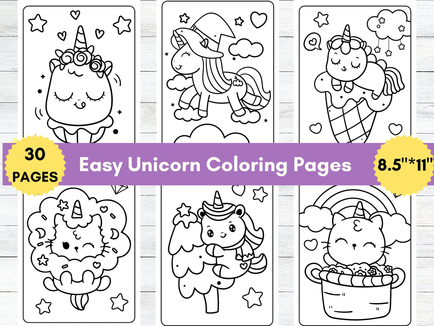 30 Easy Unicorn Coloring Pages - My Coloring Zone