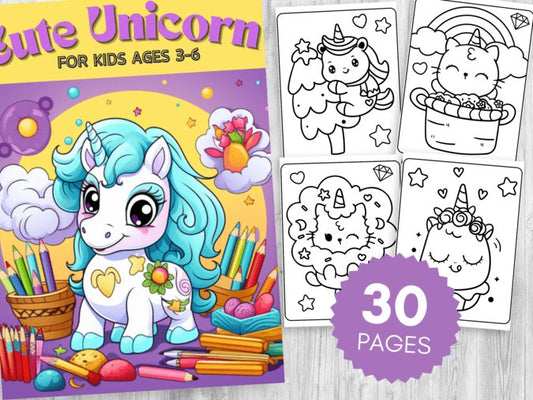 30 Easy Unicorn Coloring Pages - My Coloring Zone