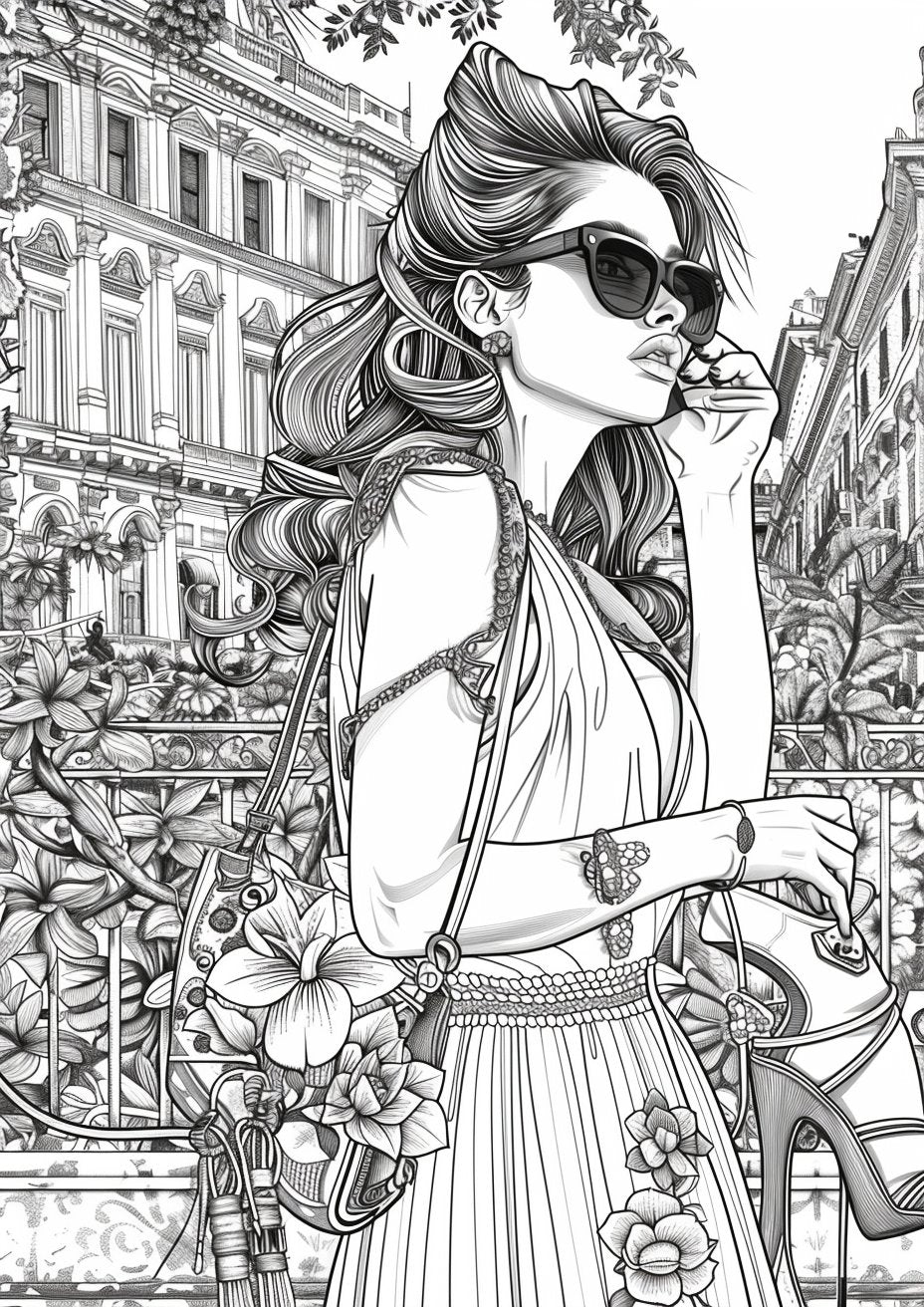 30 Girl Fashion Coloring Sheets - My Coloring Zone