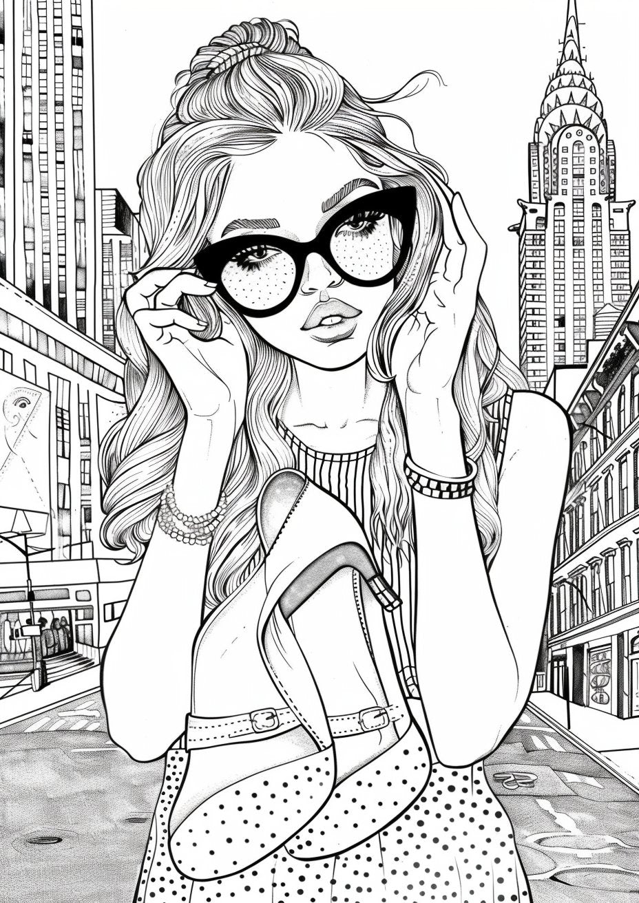 30 Girl Fashion Coloring Sheets - My Coloring Zone