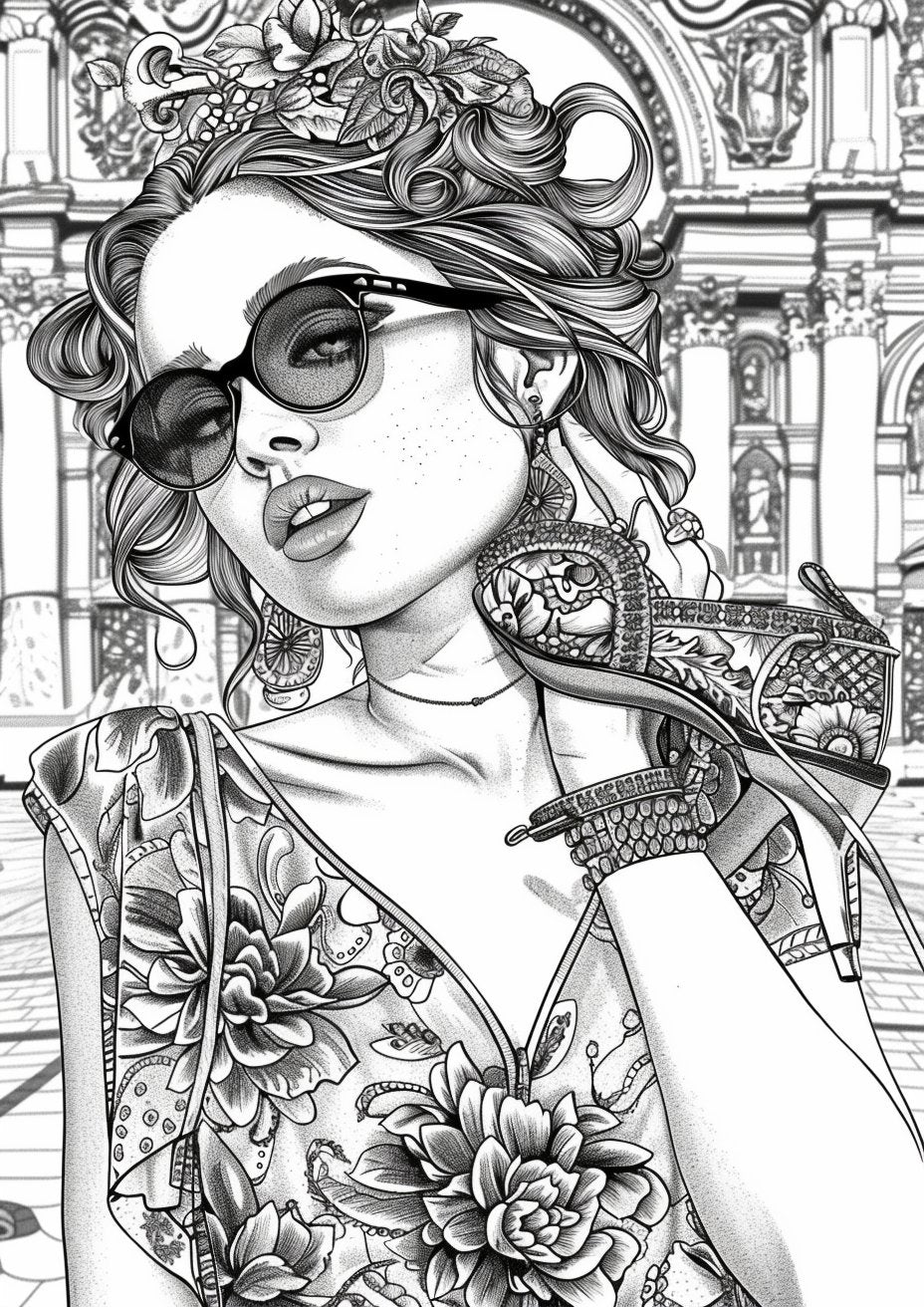 30 Girl Fashion Coloring Sheets - My Coloring Zone