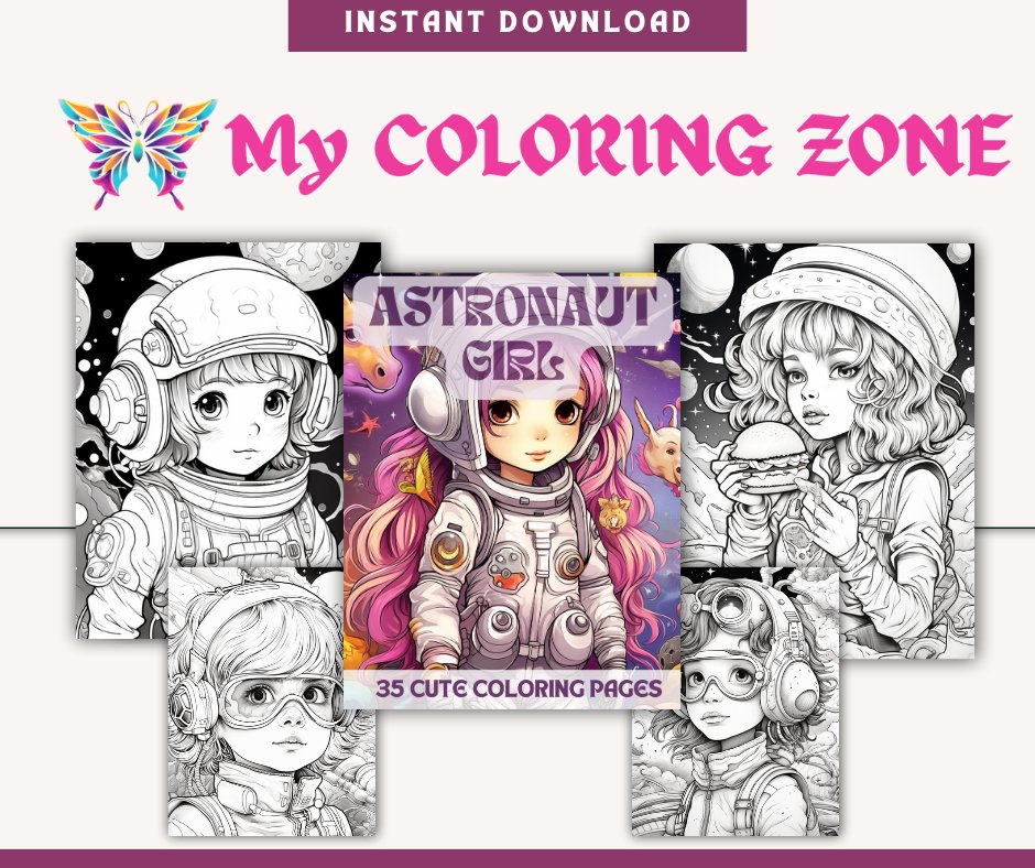 35 Cute Astronaut Girl Coloring Pages - My Coloring Zone