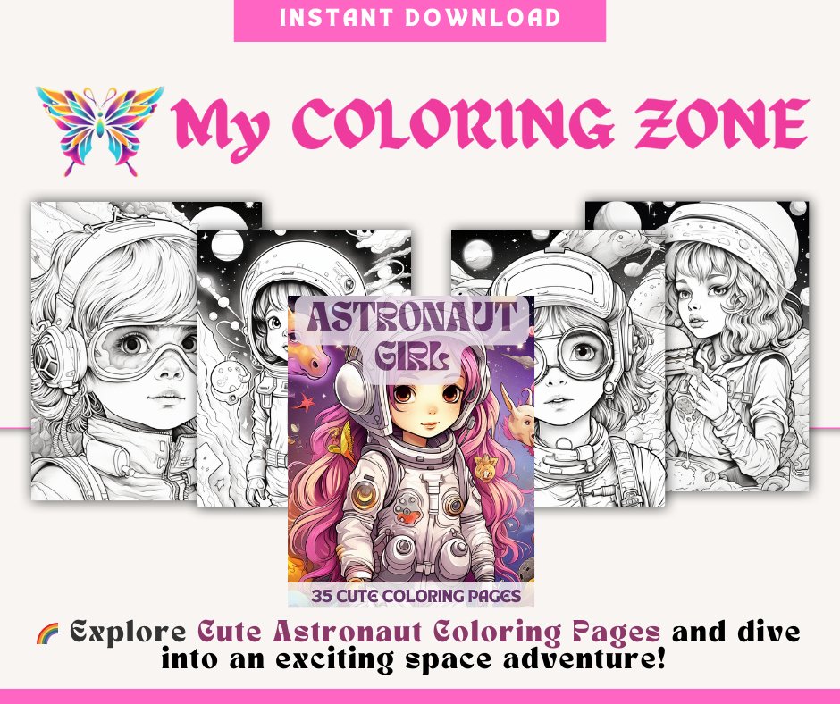 35 Cute Astronaut Girl Coloring Pages - My Coloring Zone