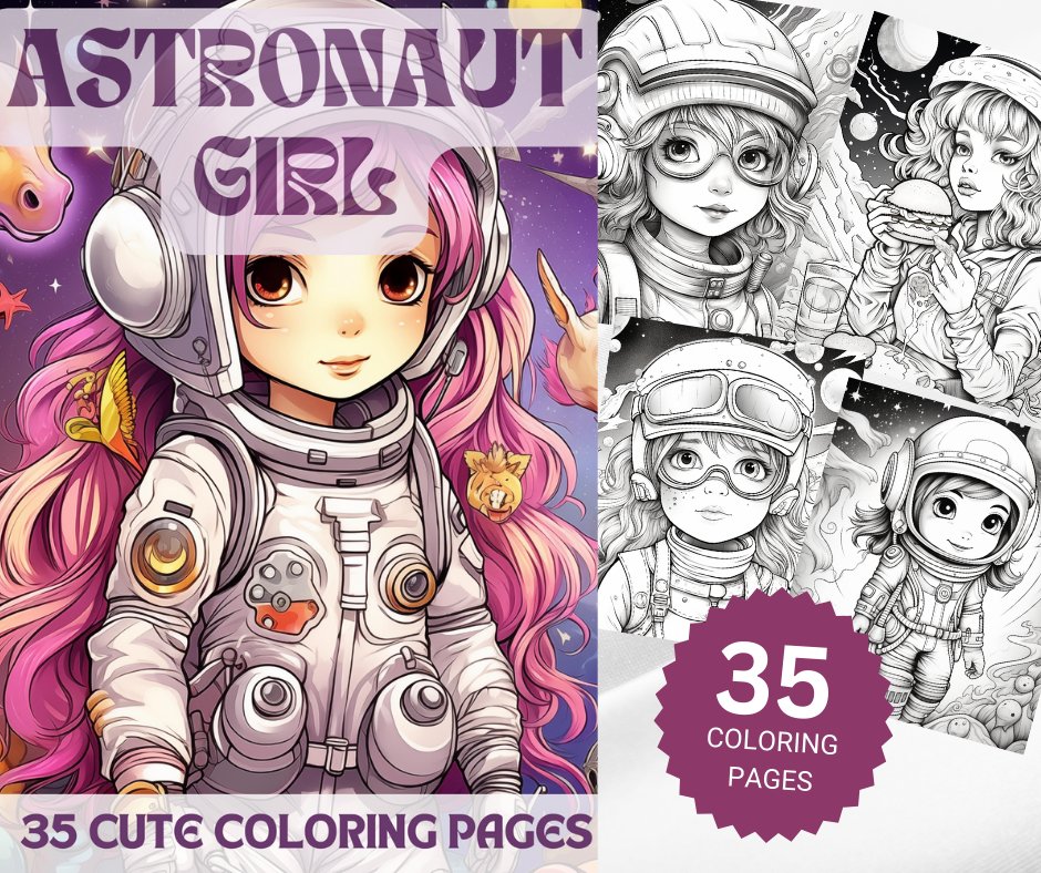 35 Cute Astronaut Girl Coloring Pages - My Coloring Zone