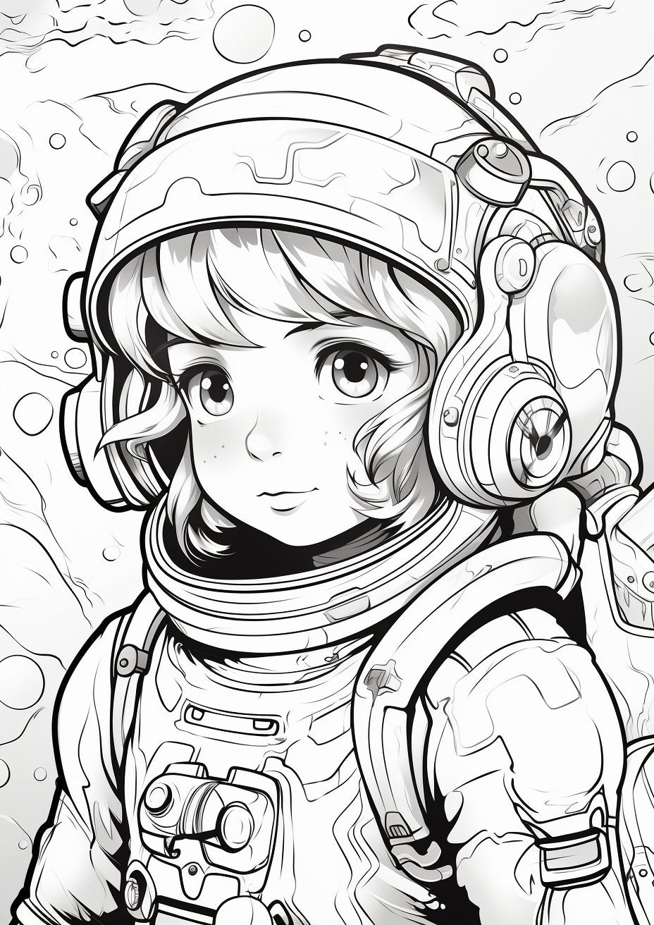 35 Cute Astronaut Girl Coloring Pages - My Coloring Zone