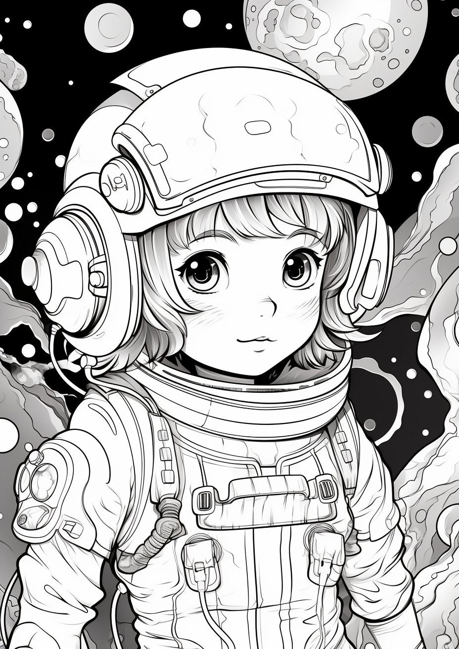 35 Cute Astronaut Girl Coloring Pages - My Coloring Zone