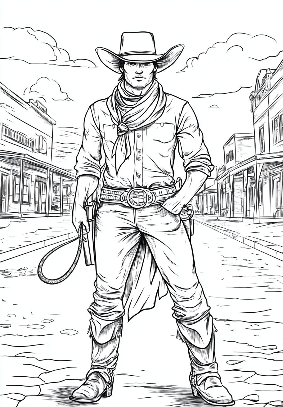 35 Exciting Cowboy Coloring Pages - My Coloring Zone