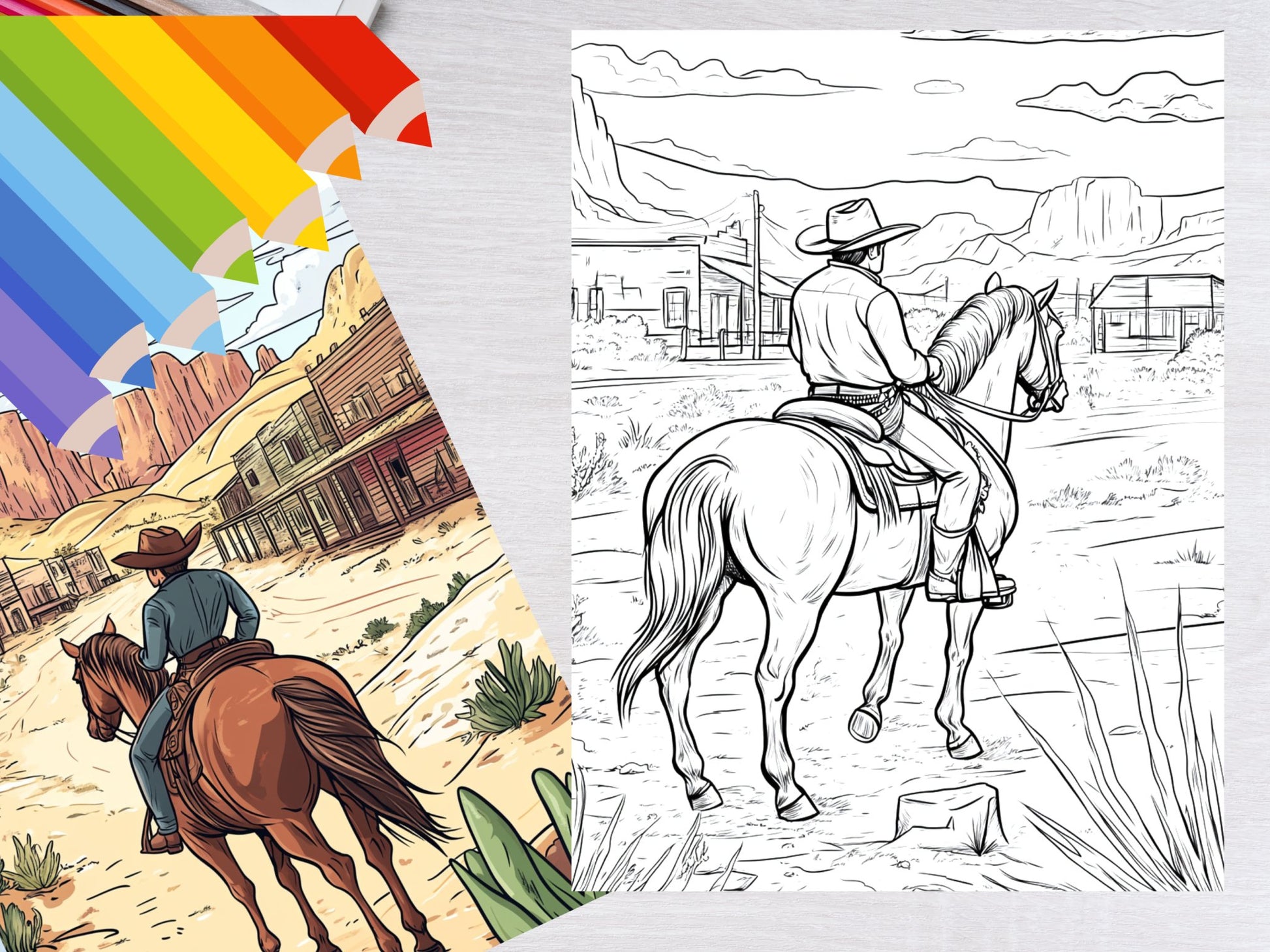 35 Exciting Cowboy Coloring Pages - My Coloring Zone