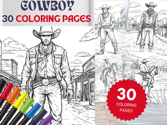 35 Exciting Cowboy Coloring Pages - My Coloring Zone