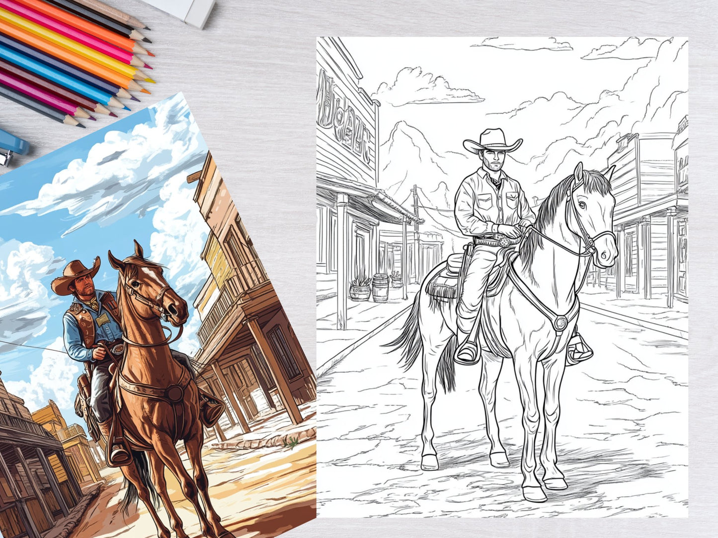 35 Exciting Cowboy Coloring Pages - My Coloring Zone